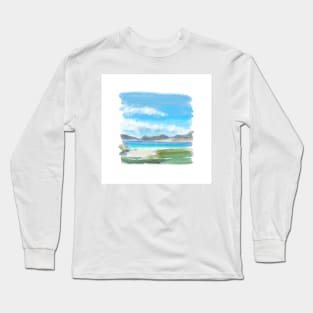 Luskentyre Sands on the Isle of Harris Art Long Sleeve T-Shirt